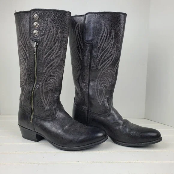 Ariat | Shoes | Ariat Uproar Western Boots Black Womens Size 